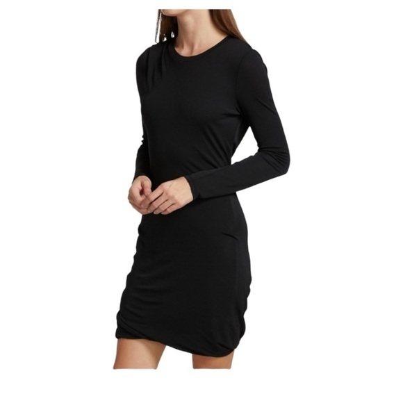 RAG & BONE Poppy Draped Mini Dress Slim Fit in Black NWOT - Picture 1 of 8